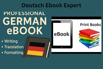 ghostwrite a perfect german text, ebook, blogarticle, deutsch