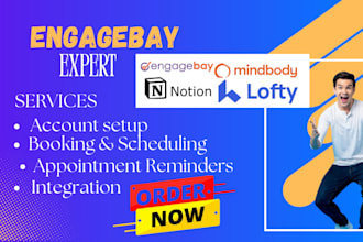 setup  and design engagebbay, klaviyo, beehive and notion crm