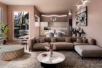 redesign 3d rustic living room design,furniture sofa interior decor,8k rendering