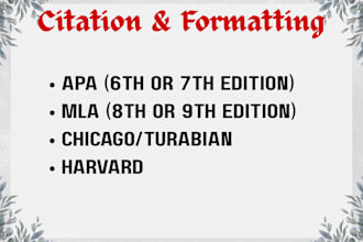 format your document and apply accurate citations