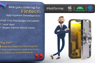develop custom fintech app payment app money transfer app loan app crypto wallet
