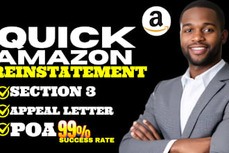 write amazon poa appeal letter and reactivate suspended accounts and listings