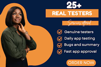 provide 12 or 20 real testers for google play console closed testing