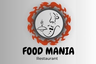 design professional logo for food, BBQ, bakery in minimalist styles