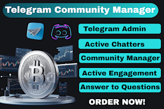 manage your crypto discord or telegram community with active daily chat support
