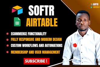 design website client portal job portal using softr airtable