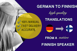 manually translate your german content to finnish