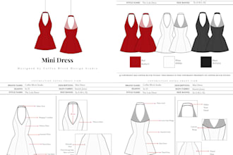 create professional clothing tech pack for your brand
