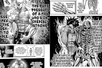 create custom comic book art  illustrations comic  manga pages