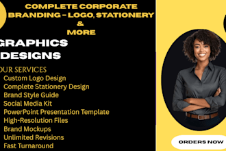 create a corporate visual identity with a branding package
