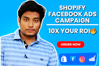 setup and manage shopify facebook ads campaign, instagram ads