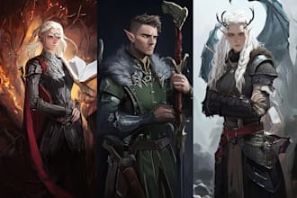 draw your character concept art according to your fantasy