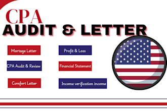 do CPA letter, review financial statement, audit financial, comfort letter