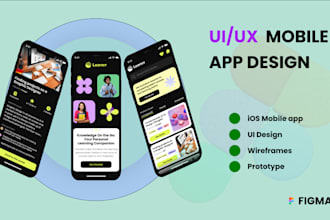 do mobile app ui, uiux design, app design, figma app design