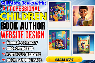 amazon website setup for children book, author book, sales landing page design