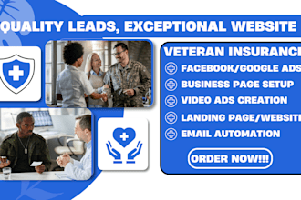 generate quality veteran life insurance leads veteran insurance landing page