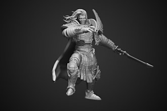 sculpt 3d miniature warhammmer 40k dnd tabletop game action figure 3d model stl