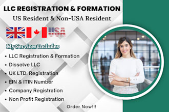 do professional non profit registration, tax exempt, 501c3 and llc registration