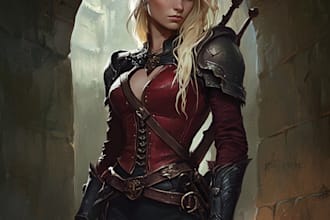 do a fantasy dnd character art and dnd character