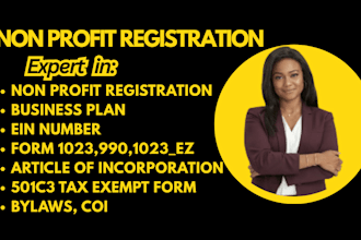 non profit registration form 1023 1023 ez 990 bylaw 501c3 paperwork tax emept