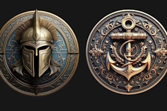 sculpt 3d medallion, 3d bas relief, 3d coin model, 3d cnc design, printable coin