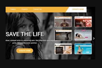 design charity website, non profit website,  ngo and church website on wix
