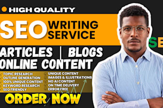 do SEO article writing, blog post writing, content writing, website content
