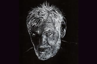 do realistic pencil and charcoal sketches  custom artwork
