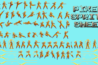 do retro pixel art sprite sheet pixel nft art for rpg maker mz texture pack