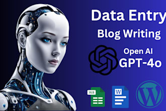 write blogs post and data entry copypaste work using chat gpt 4
