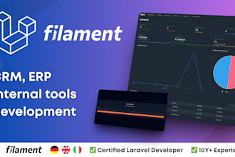 develop custom web applications with laravel filament expert PHP developer