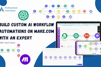 setup make com automation, make com workflow and scenerio