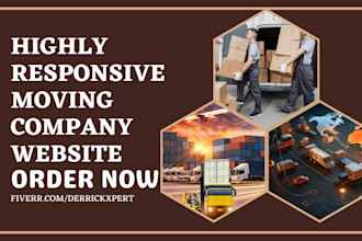 design moving company logistic freight trucking dispatch cargo towing website