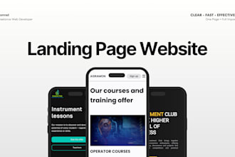 create a modern landing page or business card website