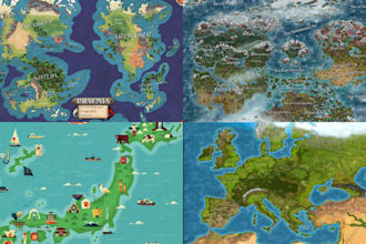 fantasy map illustration vector map tourist map dnd map world map event map
