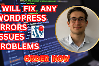 fix wordpress errors, bugs, issues and speed up your website