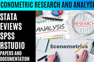 do econometric analysis using stata, spss, rstudio, eviews and  python