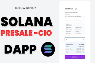 deploy meme coin token presale web3 dapp solana dapp, jito bundle, ido launchpad