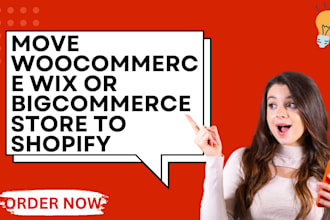move woocommerce wix or bigcommerce store to shopify