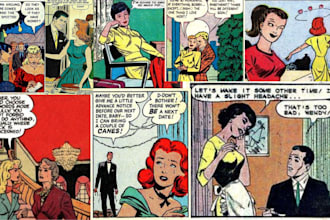 draw vintage retro comic illustration retro comic book vintage comic character