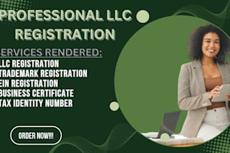 do a professional llc registration and ein acquisition for your business