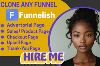 clone funnelish advertorial and sales page on funnelish