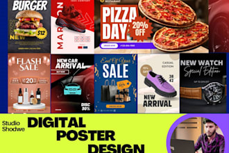 design premium product posters and ads