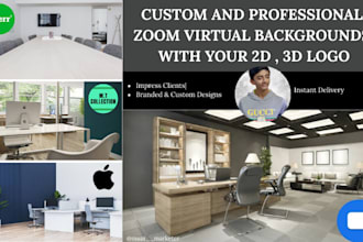 design professional and custom zoom virtual backgrounds