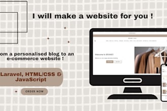 create a laravel website for you
