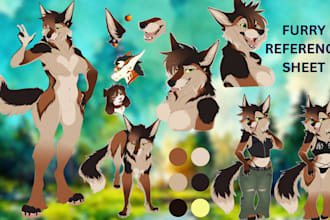 draw furry references sheet furry art character reference sheet of your fursona