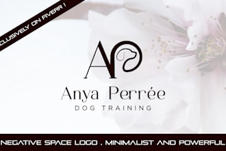design a negative space logo, minimalist and powerful