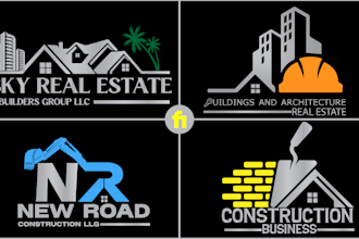 design luxury real estate and construction logo in 12 hrs