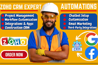 set up, customize, automate zoho CRM, zoho one, web app, erp for your business