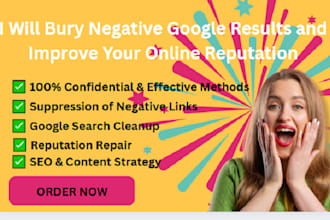 bury negative link google results and online reputation management bad article